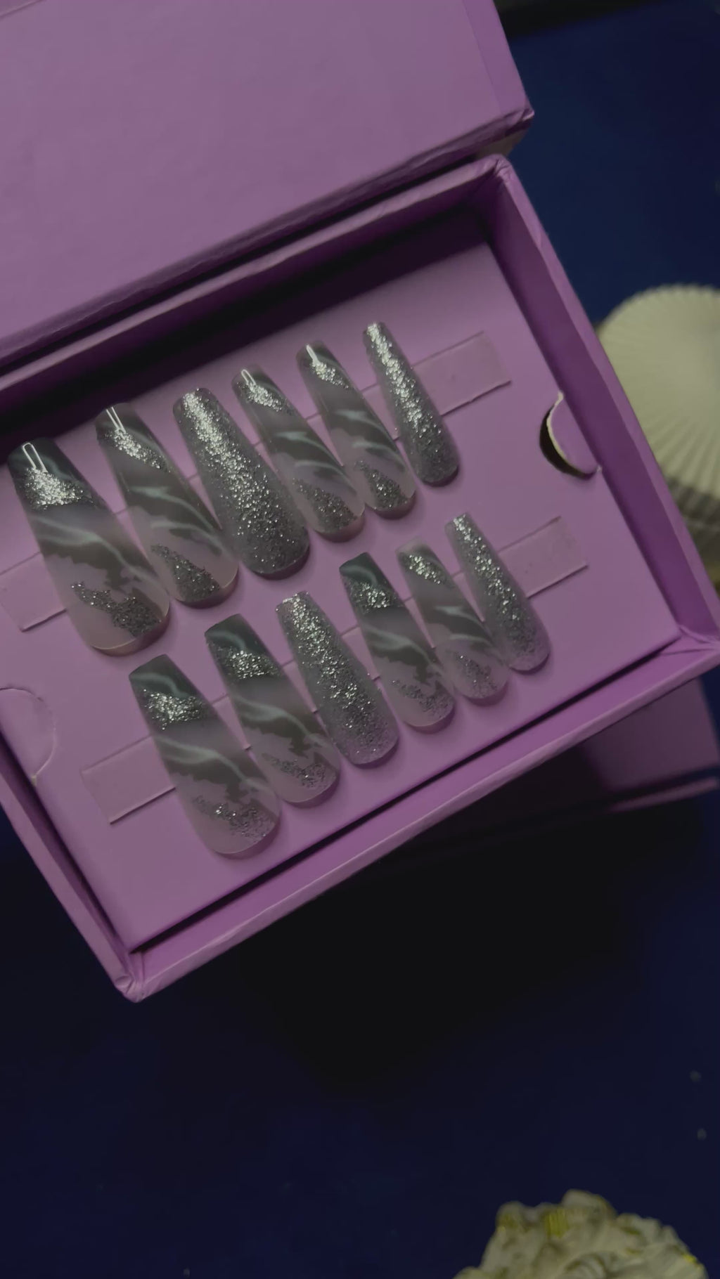 Silver Event Inspo- Coffin Press Ons