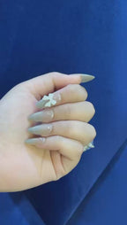 Almond Nude Ombre- - White Bow Press ons