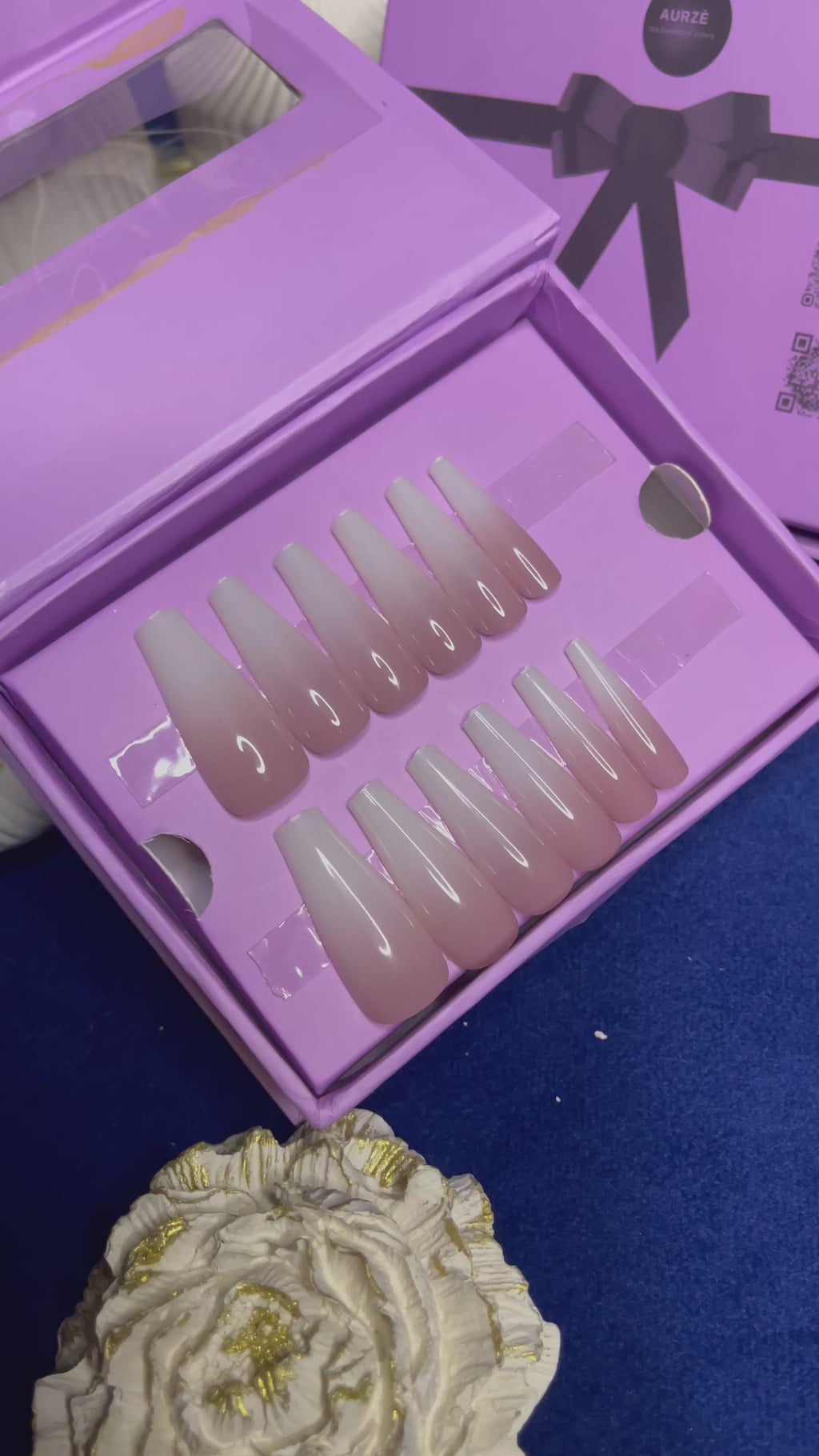 Nude Ombre - Extra Long Coffin Press Ons