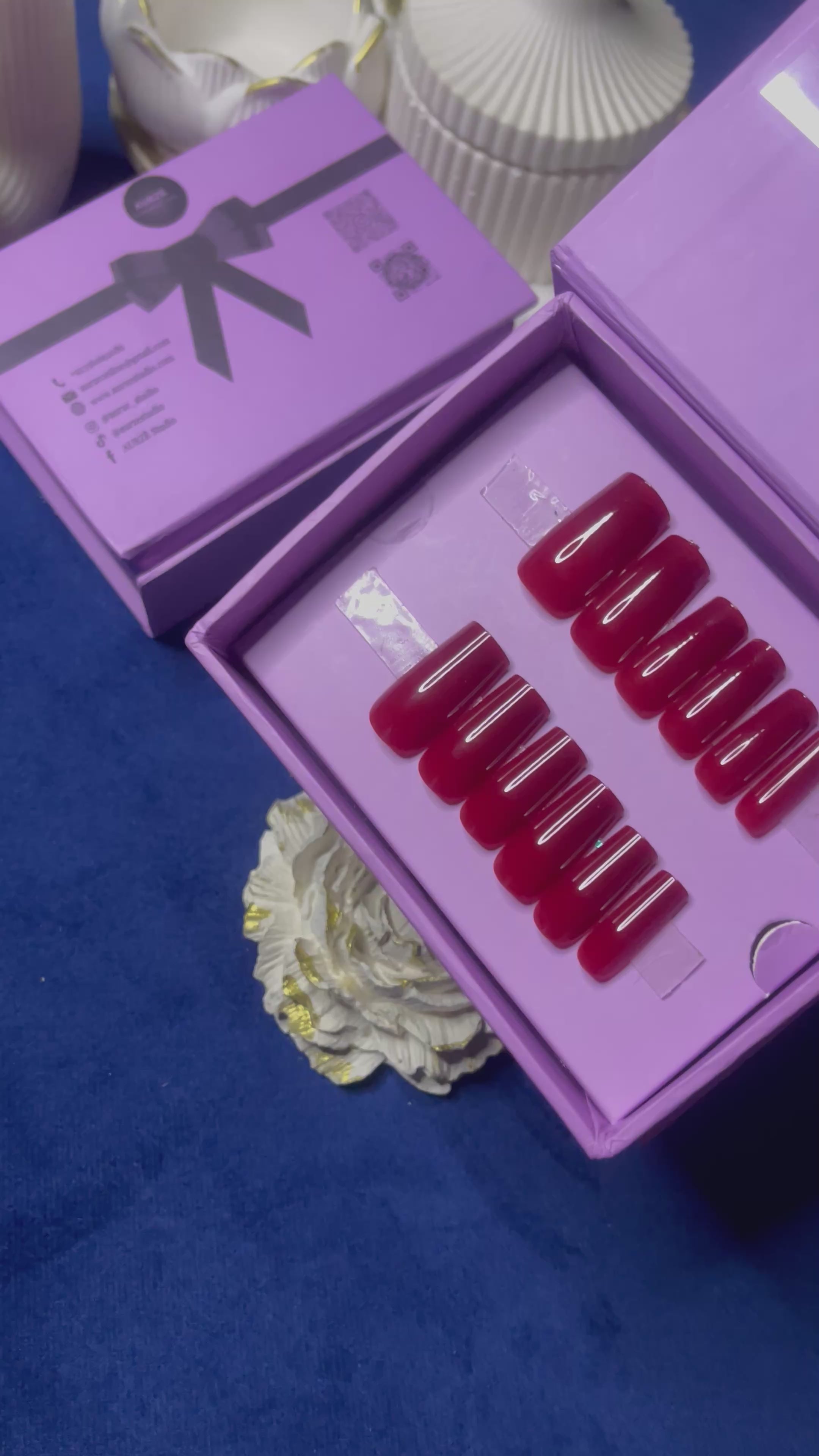 Red lovers - Square Press On Nails