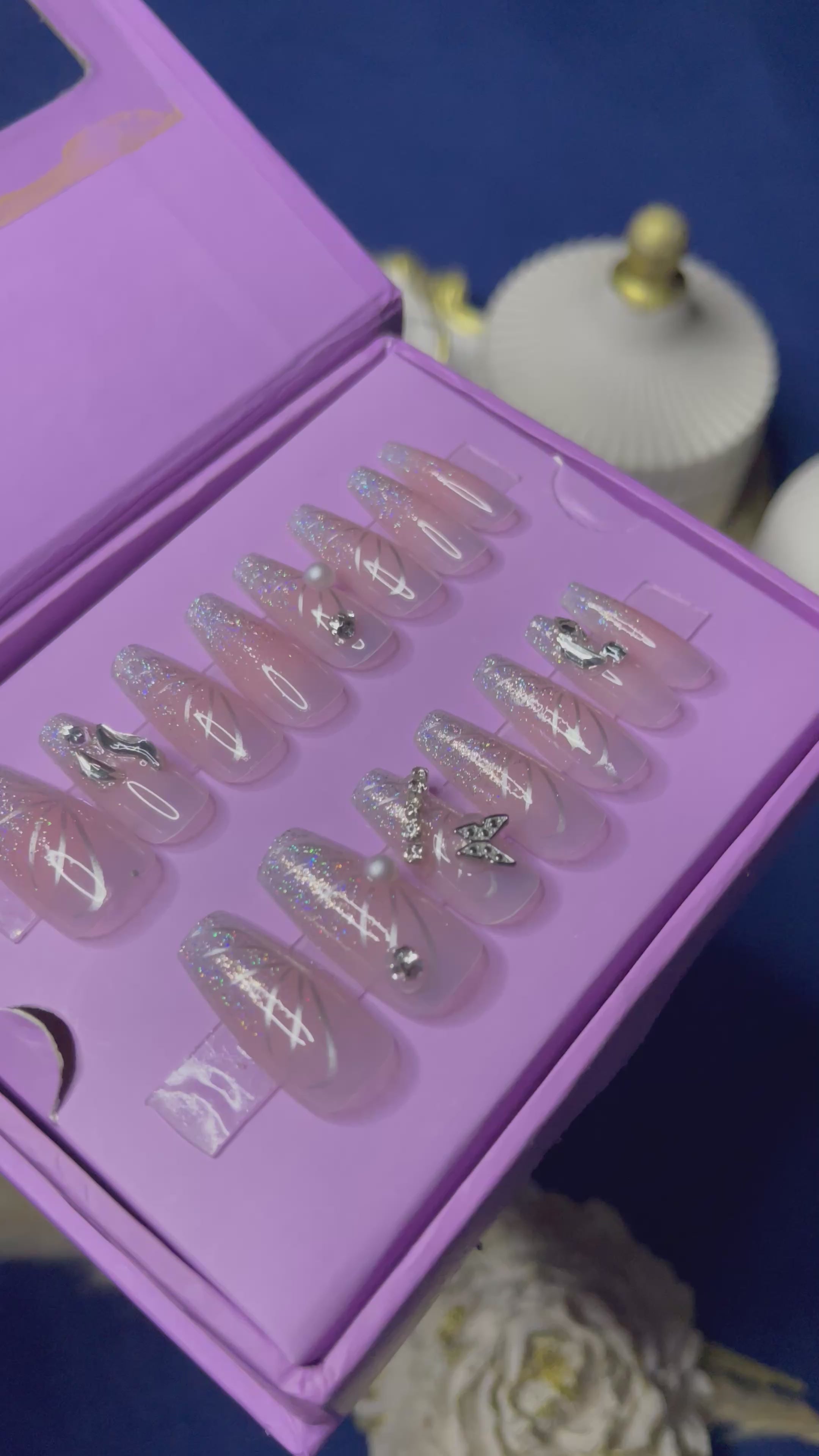 Multi Butterfly- Coffin Press Ons