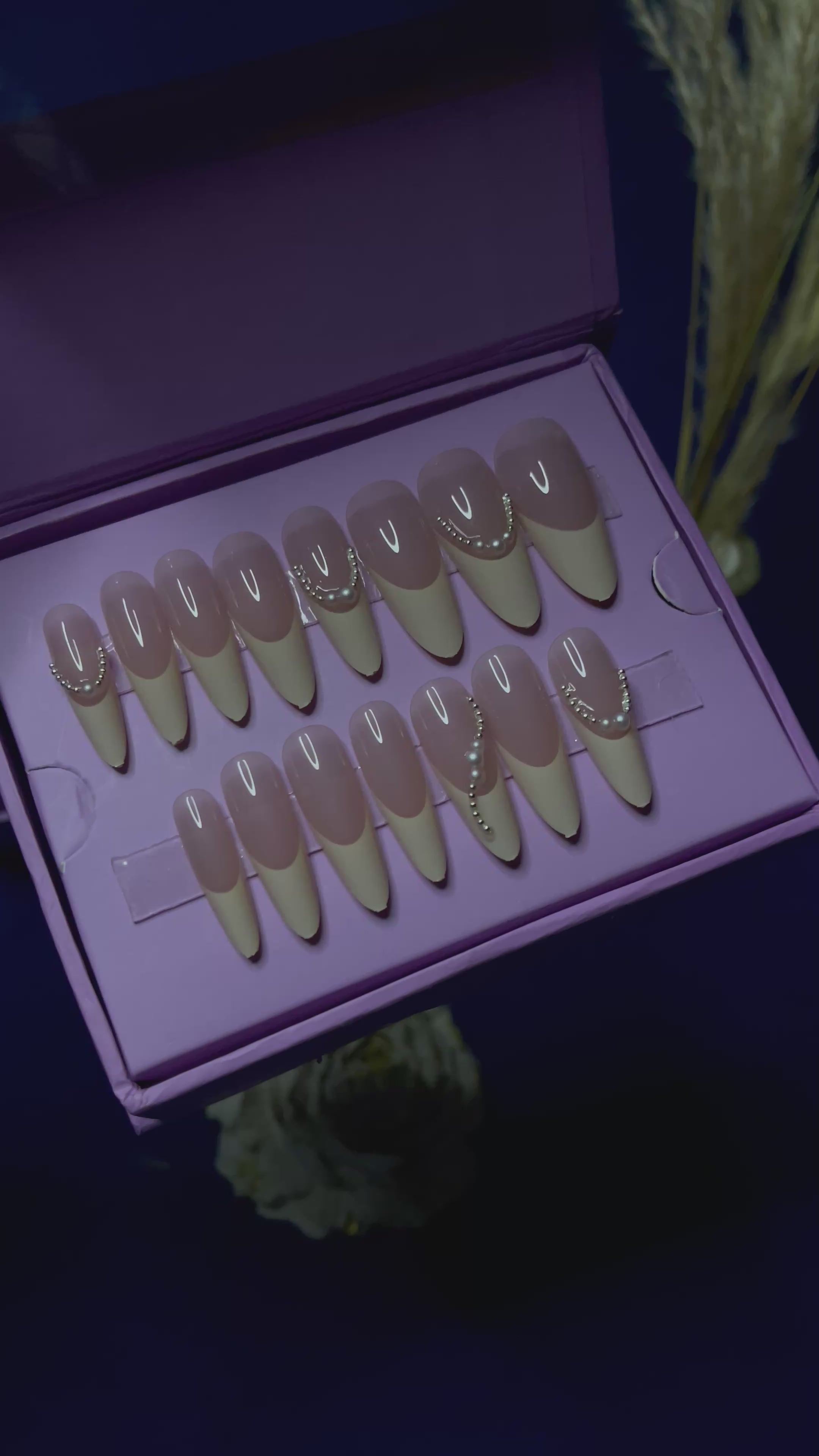 Deep U Luxury French - Almond Press Ons