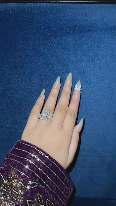 Almond Nude Ombre- - White Bow Press ons