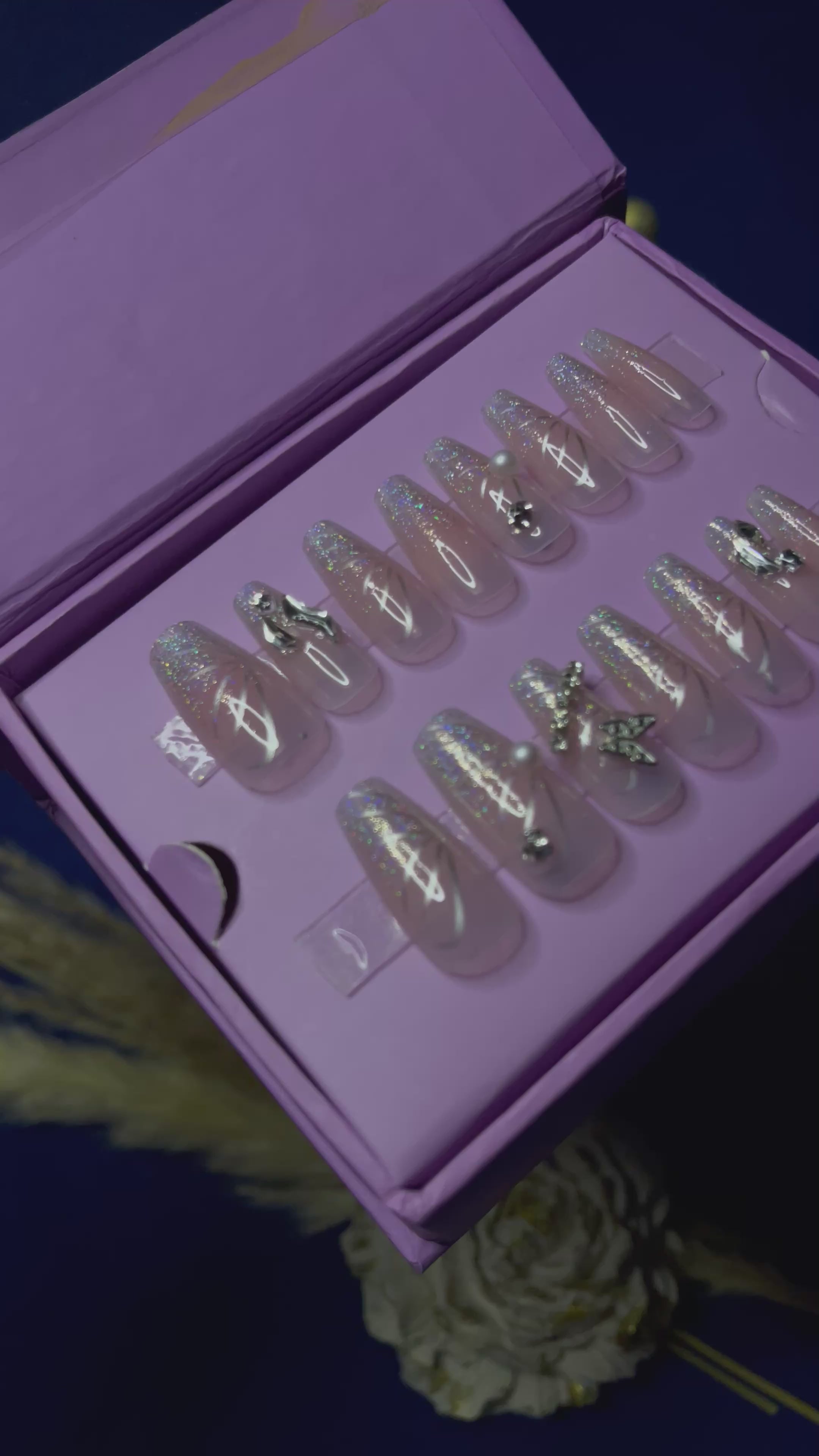 Multi Butterfly- Coffin Press Ons