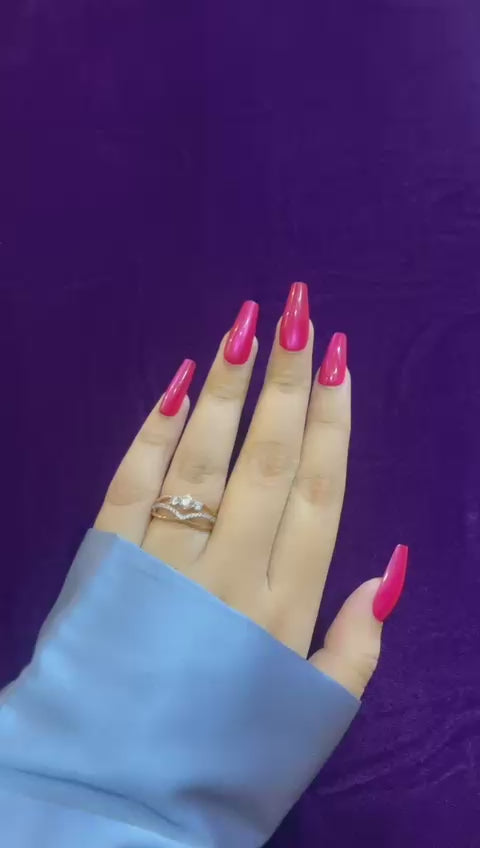 Barbie Shock – Shocking Pink Coffin Nails