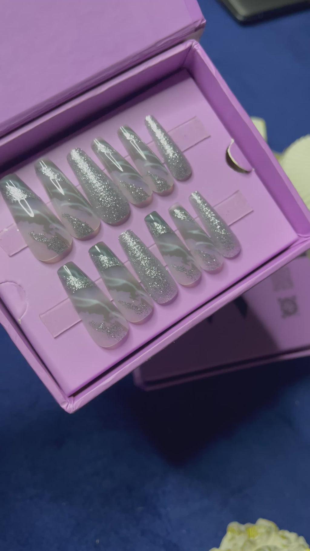 Silver Event Inspo- Coffin Press Ons