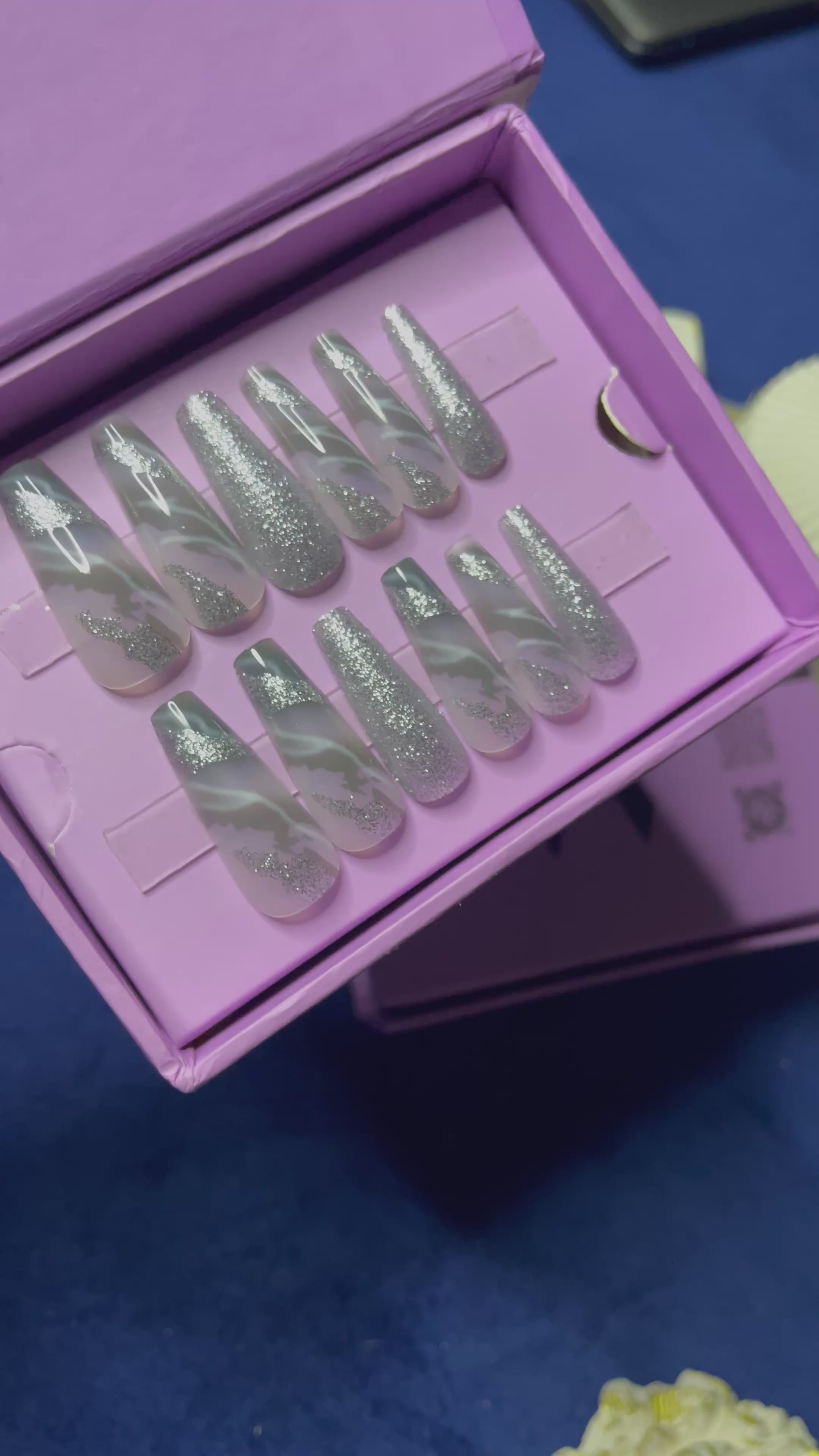 Silver Event Inspo- Coffin Press Ons