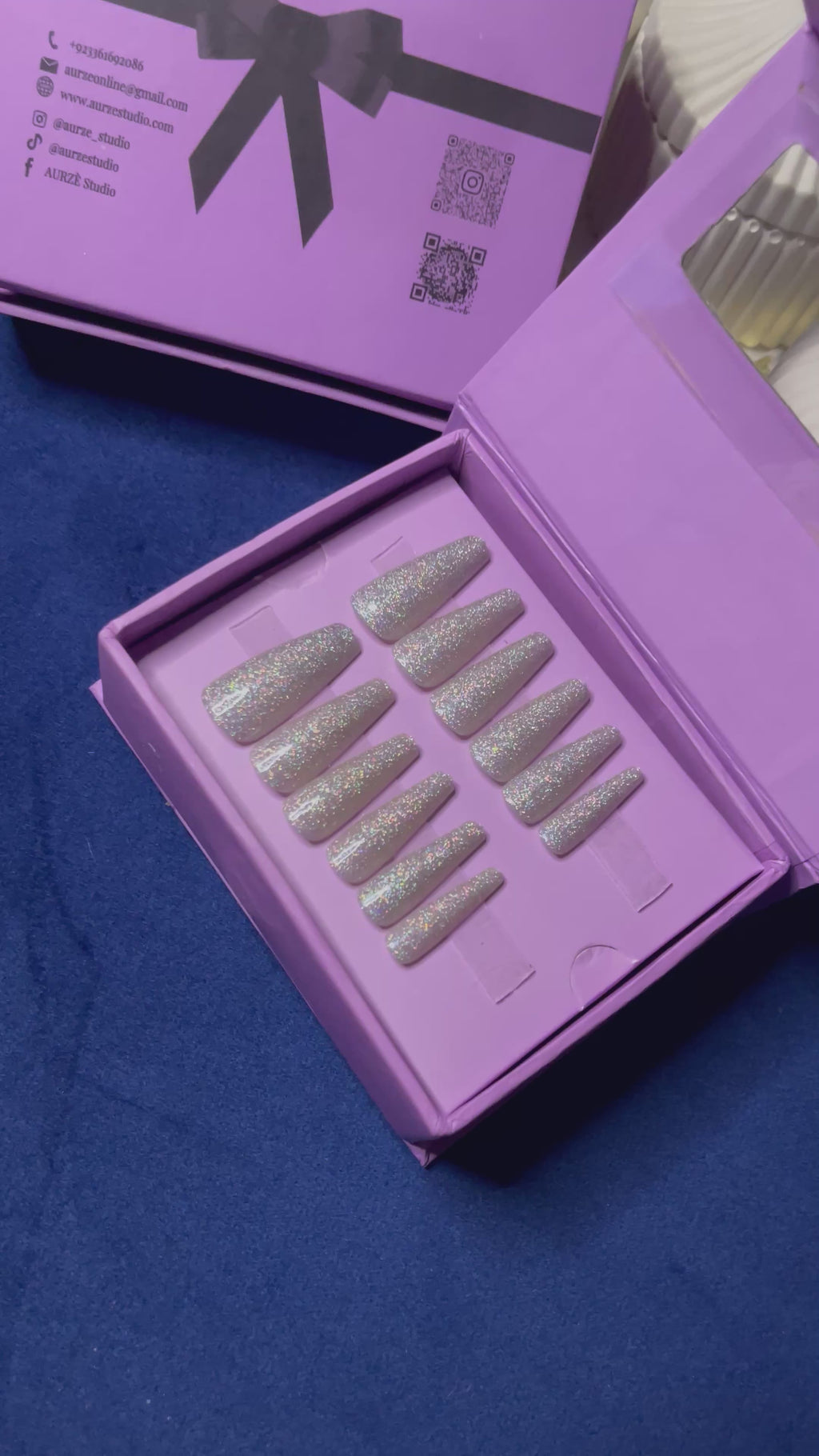 Champagne Wedding Inspo- Coffin extra long Press Ons