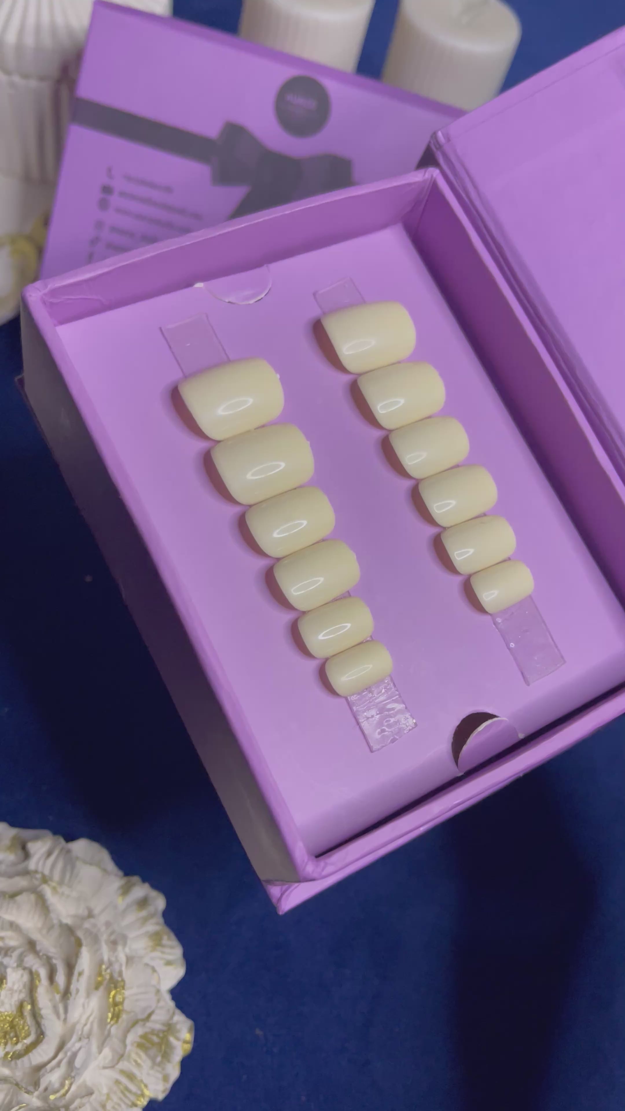 Plain Yellow - Short Square Press Ons