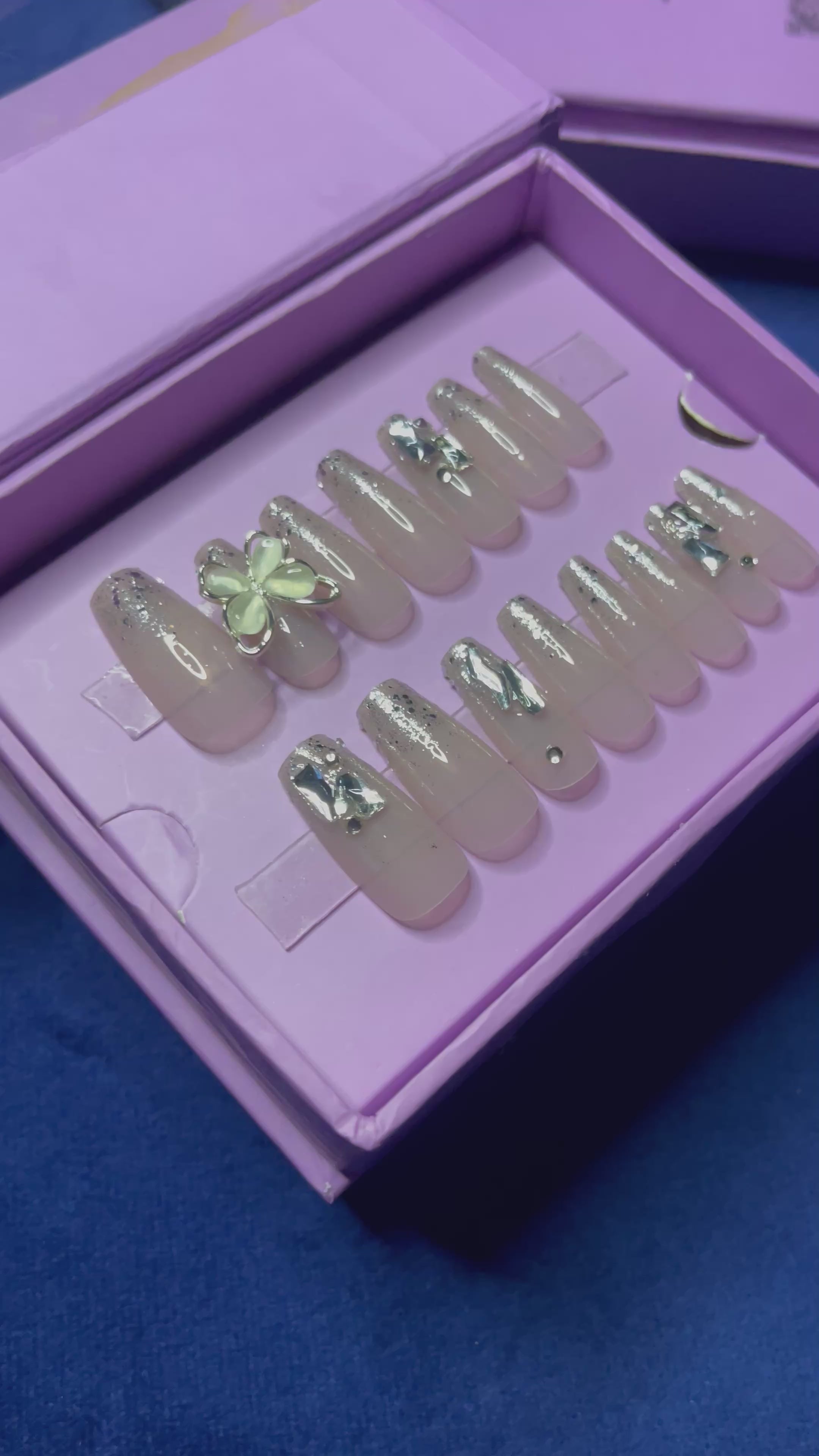 Premium Fancy Butterfly- Coffin Press Ons